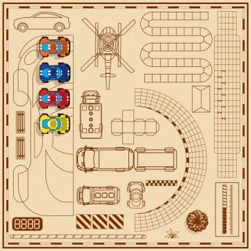 Car race. イラスト素材