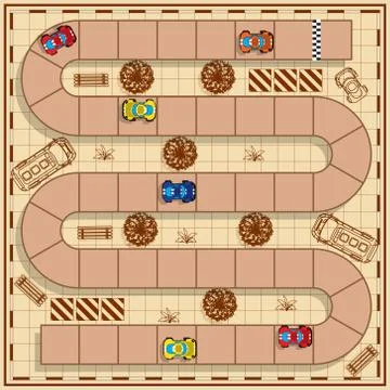 Car race. Stock Illustration