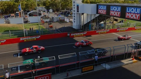 Car Race Line-up and Start Stock Footage 105692425
