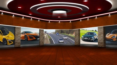 Car Racing-03-Virtual Green Screen Background Loop Stock Footage 157116499