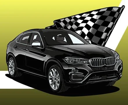 Car racing flag background vector template Stock Illustration