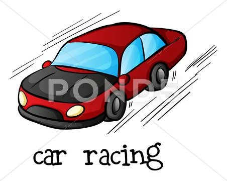 A car racing Stock Illustration
