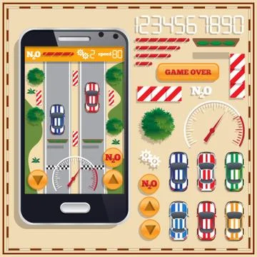 Car Racing. Stock Illustration