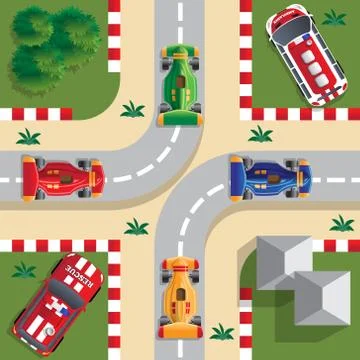 Car racing. Stock Illustration