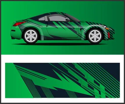 Car racing livery Wrap Or vinyl sticker graphic racing Stock Illustration