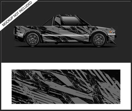 Car racing livery Wrap Or vinyl sticker graphic racing Stock Illustration
