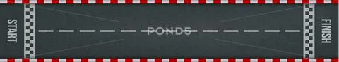 Car racing rally start finish track road marking Stock Illustration