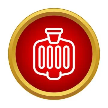 Car radiator cooling system engine part icon Stock Illustration