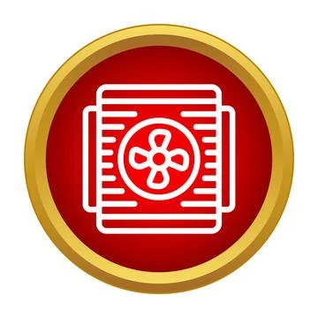 Car radiator cooling system line icon concept Stock Illustration