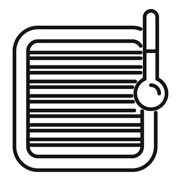 Car radiator with thermometer measuring high temperature Stock Illustration