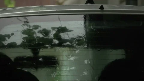 Car in the rain Stock Footage 95077240