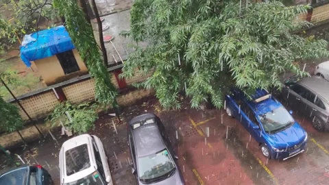 Car in rain Stock Footage 160798034