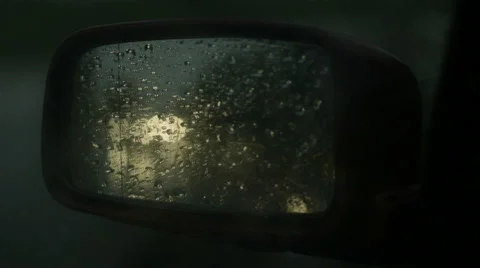 The car in the rain at night Stock Footage 63596743