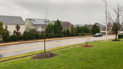 Car on a rainy day 2 Stock Footage 145608967