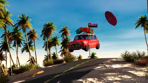 Car rally Stock Illustration