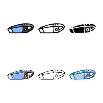 Car range vacuum cleaner accessory color icon vector Stock Illustration