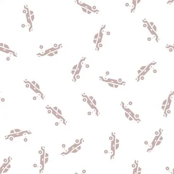 Car rapper glyph vector seamless pattern flat Stock Illustration