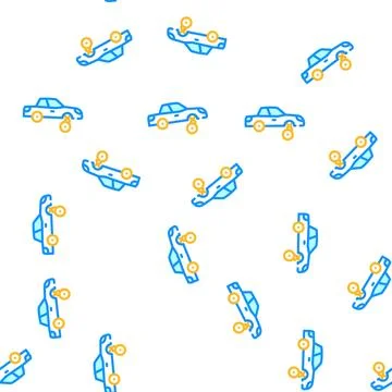 Car rapper vector seamless pattern flat Stock Illustration