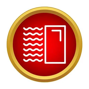 Car rear defogger heating window defrosting icon Stock Illustration