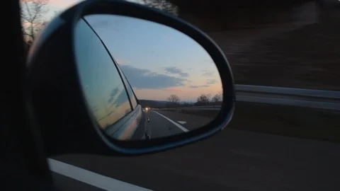 Car Rear Mirror Reflection Video stock 103954004