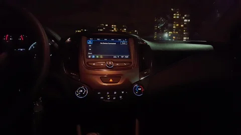 Car Rear View Camera While Vehicle Reversing at Night Stock Footage 106159537