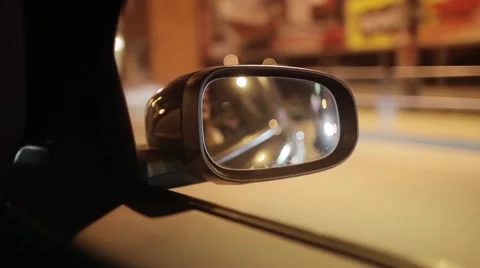 Car rear-view mirror Stock Footage 45221449