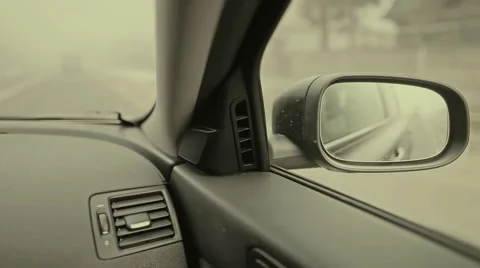 Car rear-view mirror Stock Footage 45221859