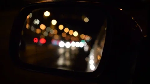 Car rear-view mirror Stock Footage 70606727