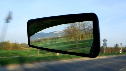 Car rear-view mirror Stock Footage 88734197