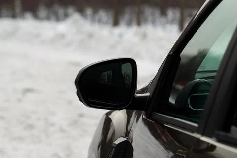Car Rear-view mirror. Side view mirror of a car. Stock Photos
