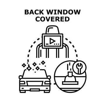 Car rear view safety camera system concept 스톡 일러스트