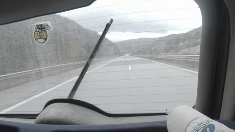 Car Rear Window View 库存影片 106902747