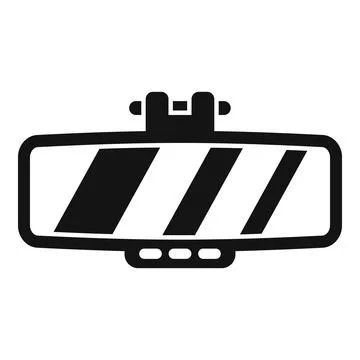 Car rearview mirror enhancing driving safety and visibility Stock Illustration