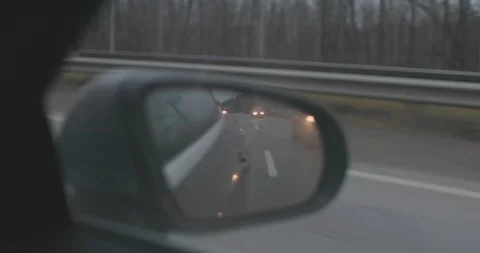 Car rearview mirror while driving Stock Footage 110608846