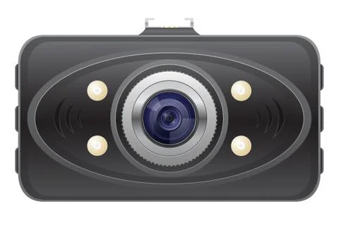 Car recorder front view vector illustration Stock Illustration