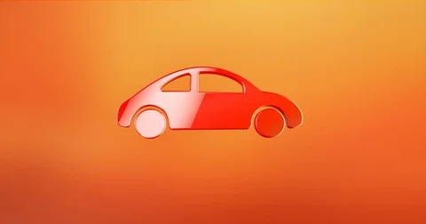 Car Red 3d Icon Stock Footage 71728711