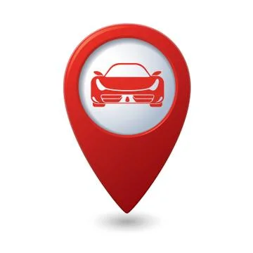 Car RED pointer Stock Illustration