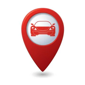 Car RED pointer Stock Illustration