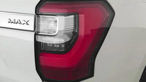 Car red tail light close up Star White 2020 Ford Expedition MAX Limited Stock Footage 159833527
