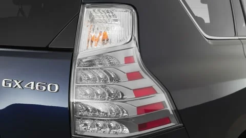 Car red tail light close up Nightfall Mica 2019 Lexus GX GX460 Luxury Stock Footage 160072176