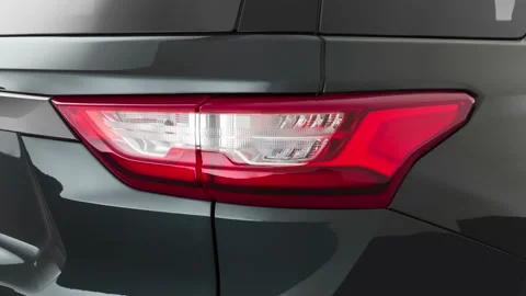 Car red tail light close up Graphite Metallic 2019 Chevrolet Traverse RS Vídeos de archivo 160074195