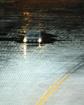 Car Reflection in Water Stock Photos