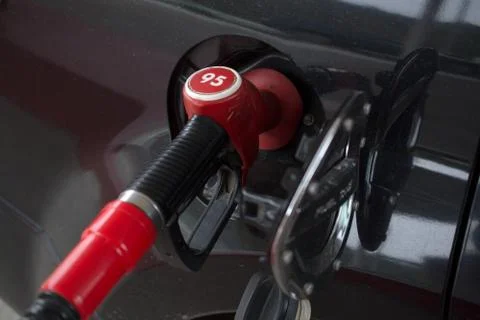 Car Refuel Process Stock Photos