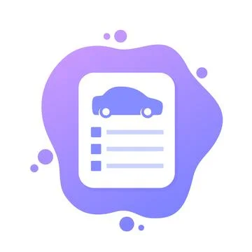 Car registration icon, vector design Stock Illustration