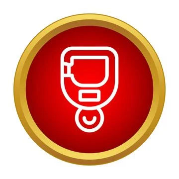 Car remote control button vector line icon Illustrazione stock