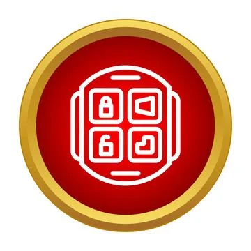 Car remote control key fob icon security access Stock Illustration