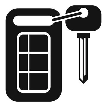 Car remote control key icon simple vector. Smart security Stock Illustration
