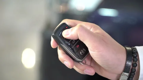 Car remote control keychain Video stock 157217944