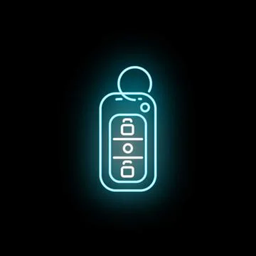 Car remote control neon light accessing vehicle 스톡 일러스트