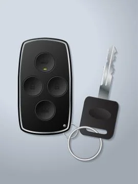 Car remote key with circle shaped buttons Stock Illustration